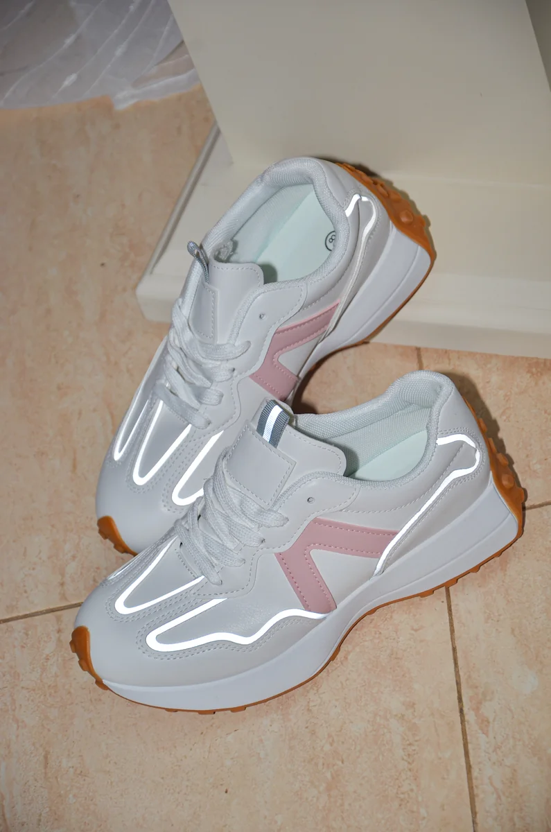 BASKET SL-737 BLANC/PINK
