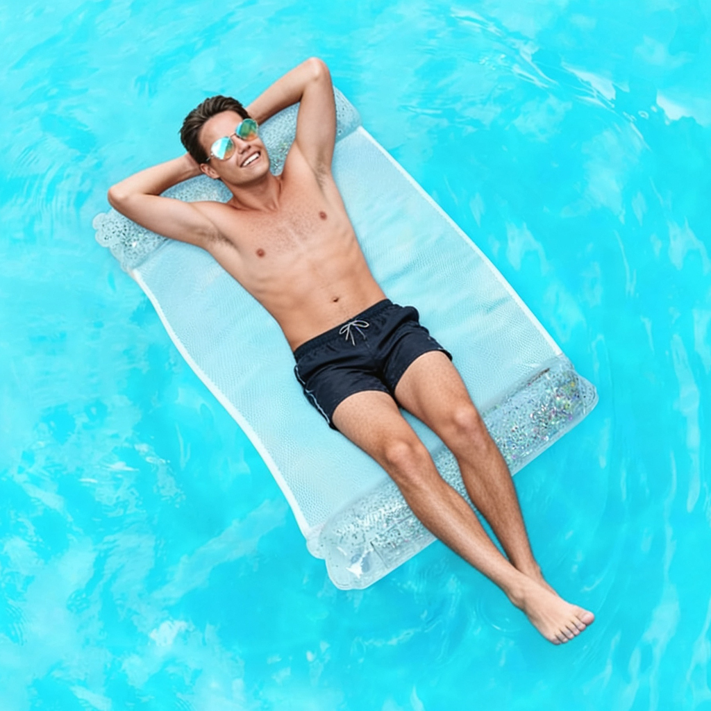 Hamac de Piscine Flottant Multifonction 4en1 Design Glitter, Confort Aquatique - ۣ۱ۏÙŰŰ© ۧÙÙ
ŰłŰšŰ Ű§ÙŰčۧۊÙ
Ű© ÙۧÙÙ
۱ÙŰŰ© 4 ÙÙ 1 ŰšÙŰłÙŰŹ ŰŽŰšÙÙ Ù
ŰȘÙÙ