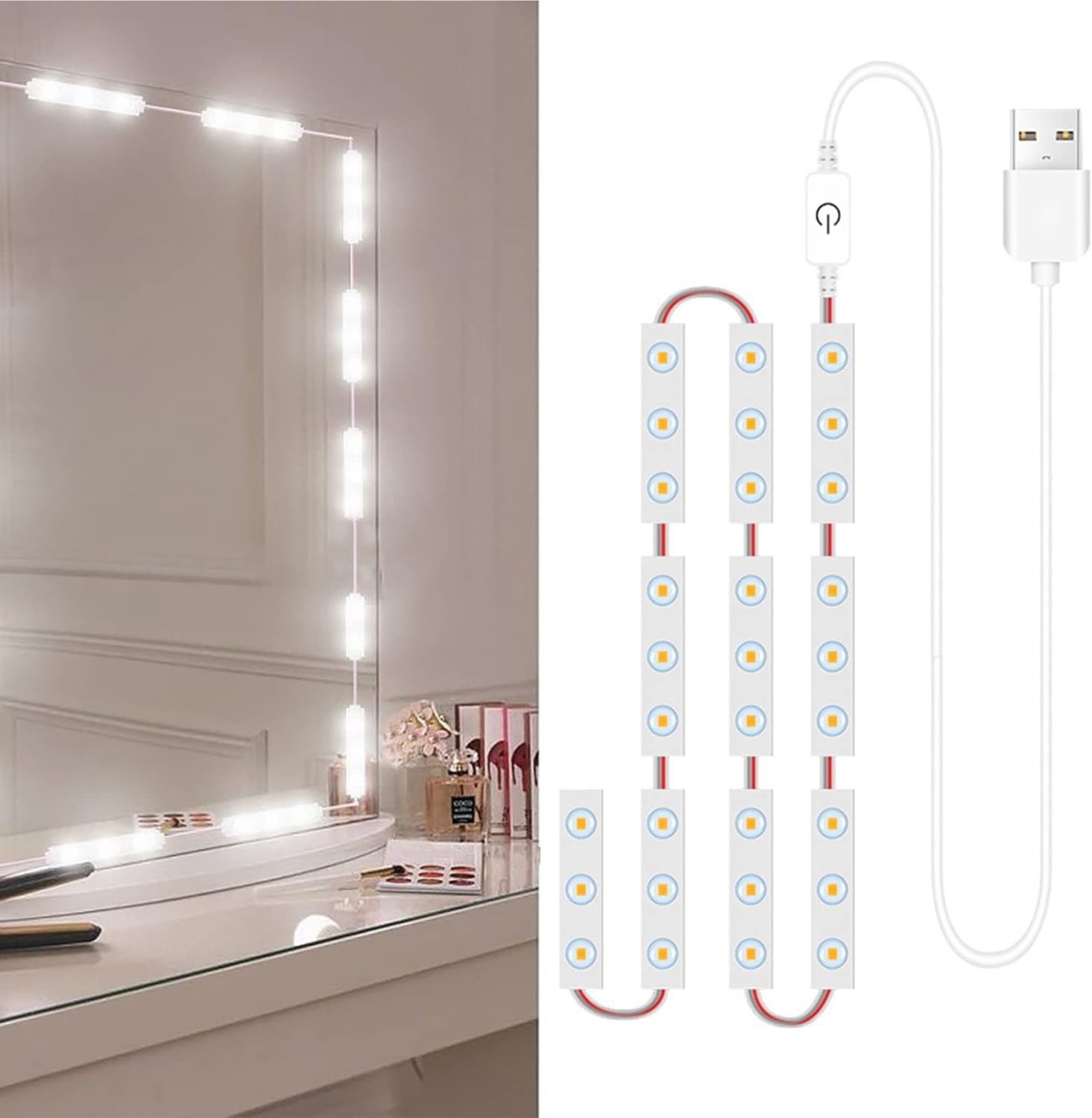Kit d'Ăclairage 10 LED pour Miroir de Maquillage ContrĂŽle Tactile - ۣێ۱۷۩ ۄ۶ۧۥ۩ Ù
۱۹۩ ۧÙÙ
ۧÙÙۧۏ