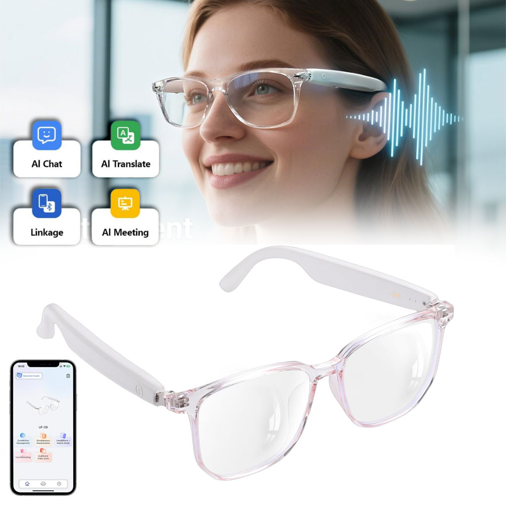 Lunettes ConnectĂ©es F20 de Traduction IA et Audio Open-Ear Bluetooth 5.4 - Ù۞ۧ۱ۧŰȘ ۧÙÙ
ŰȘ۱ۏÙ
ۧÙ۰ÙÙŰ© ۚۧÙ۰Ùۧۥ ۧÙۧ۔۷ÙۧŰčÙ