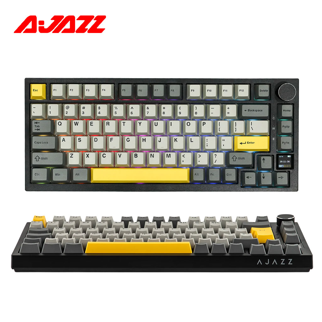 Clavier MĂ©canique Ajazz AK820 Pro Black avec Ăcran TFT et Structure Gasket - ÙÙŰŰ© Ù
ÙۧŰȘÙŰ Ù
ÙÙۧÙÙÙÙŰ©