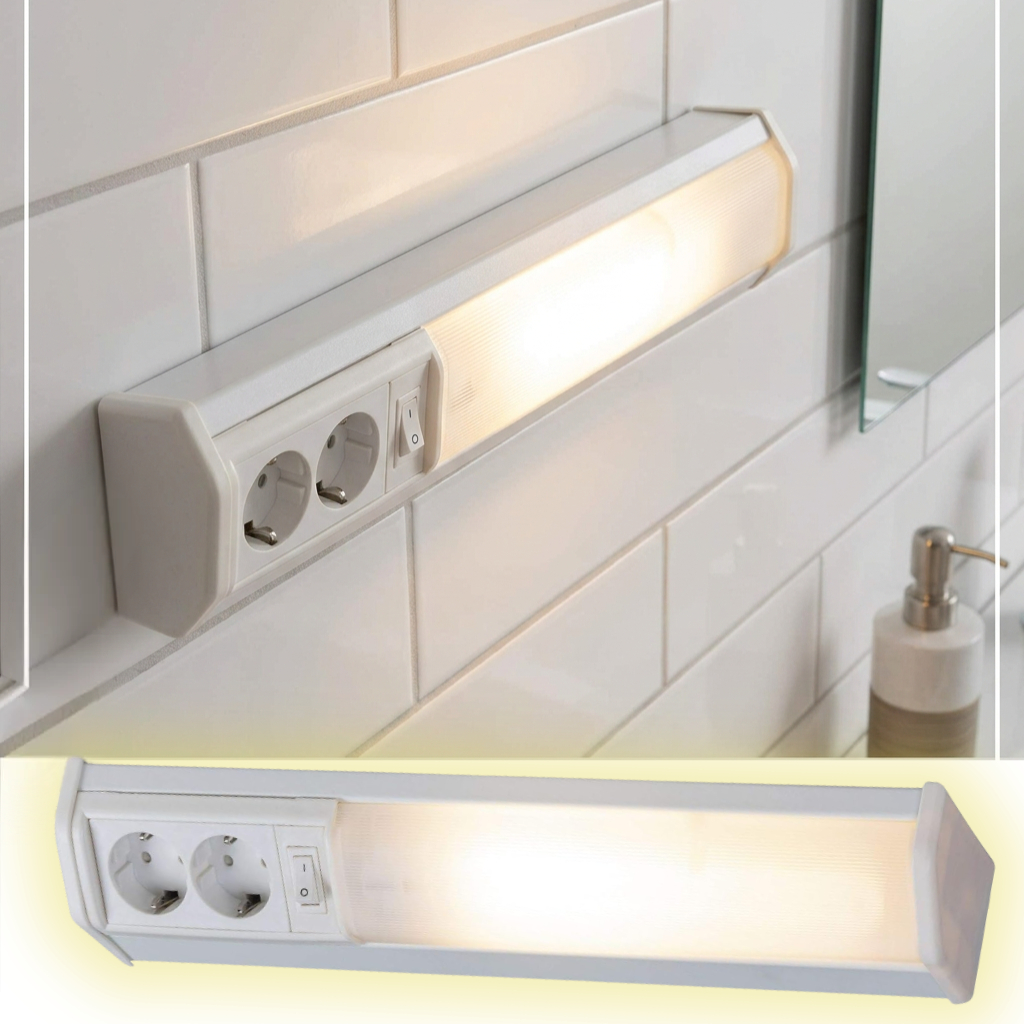 Applique murale linéaire 10W 50cm avec 2 prises - مصباح جداري خطي مزود بمقبسين