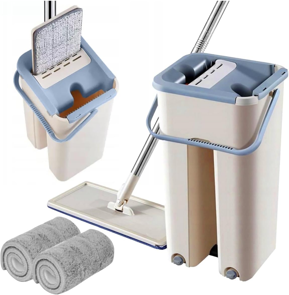 Balai-serpillĂšre plat avec seau Ă deux compartiments et lingettes en microfibre - Ù
Ù
ŰłŰŰ© Ù
ۧÙÙ۱ÙÙÙۚ۱ Ù
Űč ŰŻÙÙ ŰšŰș۱ÙŰȘÙÙ ÙÙÙŰ”Ù ŰšÙÙ Ű§ÙÙ
ۧۥ ۧÙÙŰžÙÙ