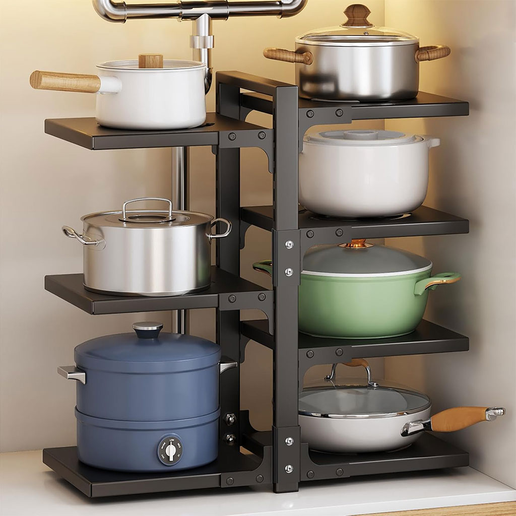 Organisateur de casseroles Ă fixer sous un meuble robuste et rĂ©glable Ă 7 niveaux â Ù
ÙŰžÙ
ŰŁÙۧÙÙ