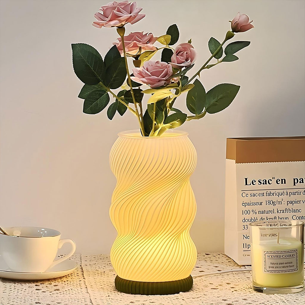 Lampe de chevet et vase lumineux avec 3 couleurs et 9 niveaux de luminositĂ© rĂ©glables â Ù
Ű”ŰšŰ§Ű ŰŻÙÙÙ۱ ۯۧ۟ÙÙ