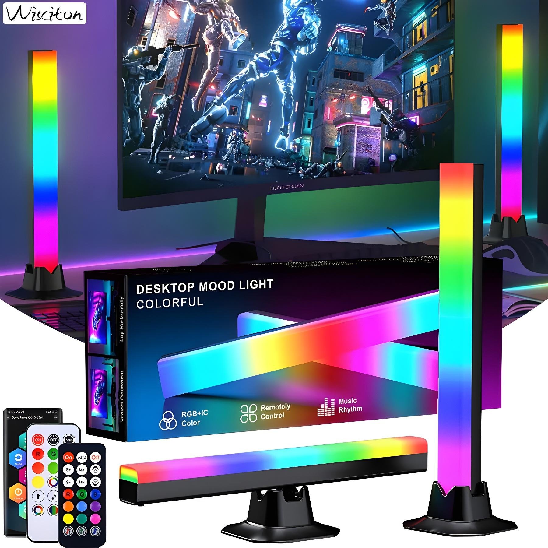 Desktop RGB Background Wall Atmosphere Lighting Bar 2pcs â ۧŰčÙ
ŰŻŰ© ۄ۶ۧۥ۩ ÙŰźÙÙÙŰ© ۧÙÙ
ÙŰȘŰš