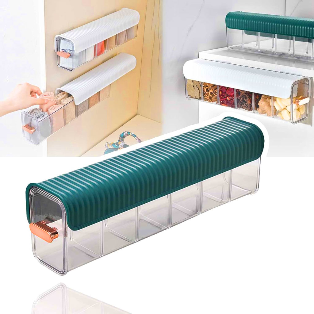 Boîte de rangement multifonctionnelle à plusieurs compartiments 1Pcs – علبة لتنظيم الأغراض متعددة الإستعمالات