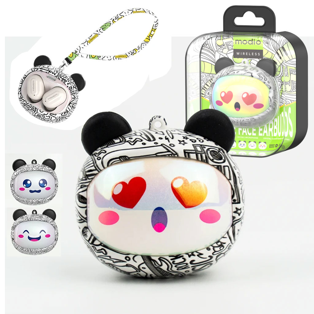 Ăcouteurs sans fil Modio Q11 BT5.3 avec design cute et coques interchangeables â ŰłÙ
ۧŰčۧŰȘ Ùۧ۳ÙÙÙŰ© ŰŹÙŰŻŰ© ŰŁŰ”ÙÙŰ©
