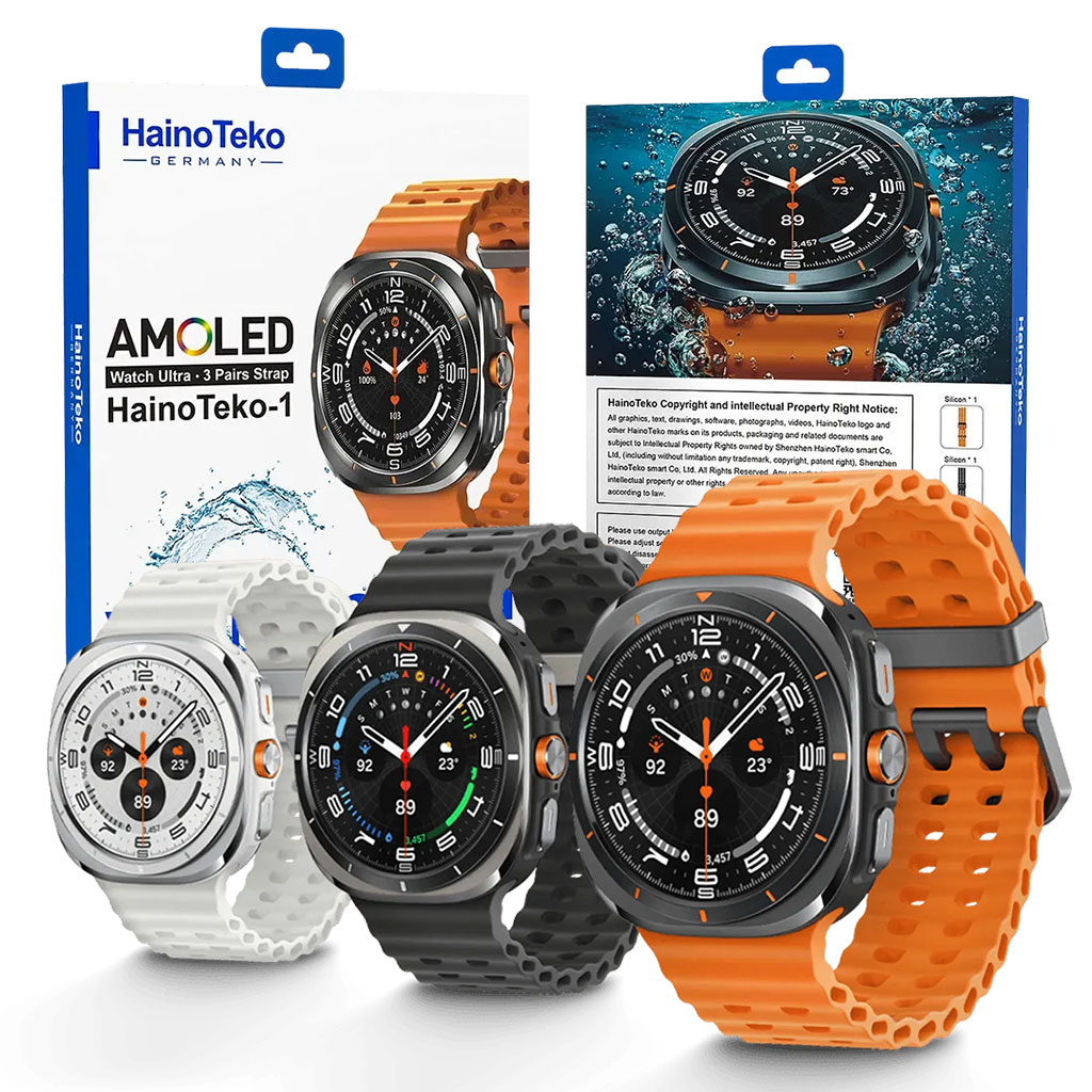 Smart Watch Haino Teko-1 Ăcran Amoled avec 3 Bracelets intĂ©grĂ© â ۳ۧŰčŰ© ۰ÙÙŰ© ŰŁŰ”ÙÙŰ©