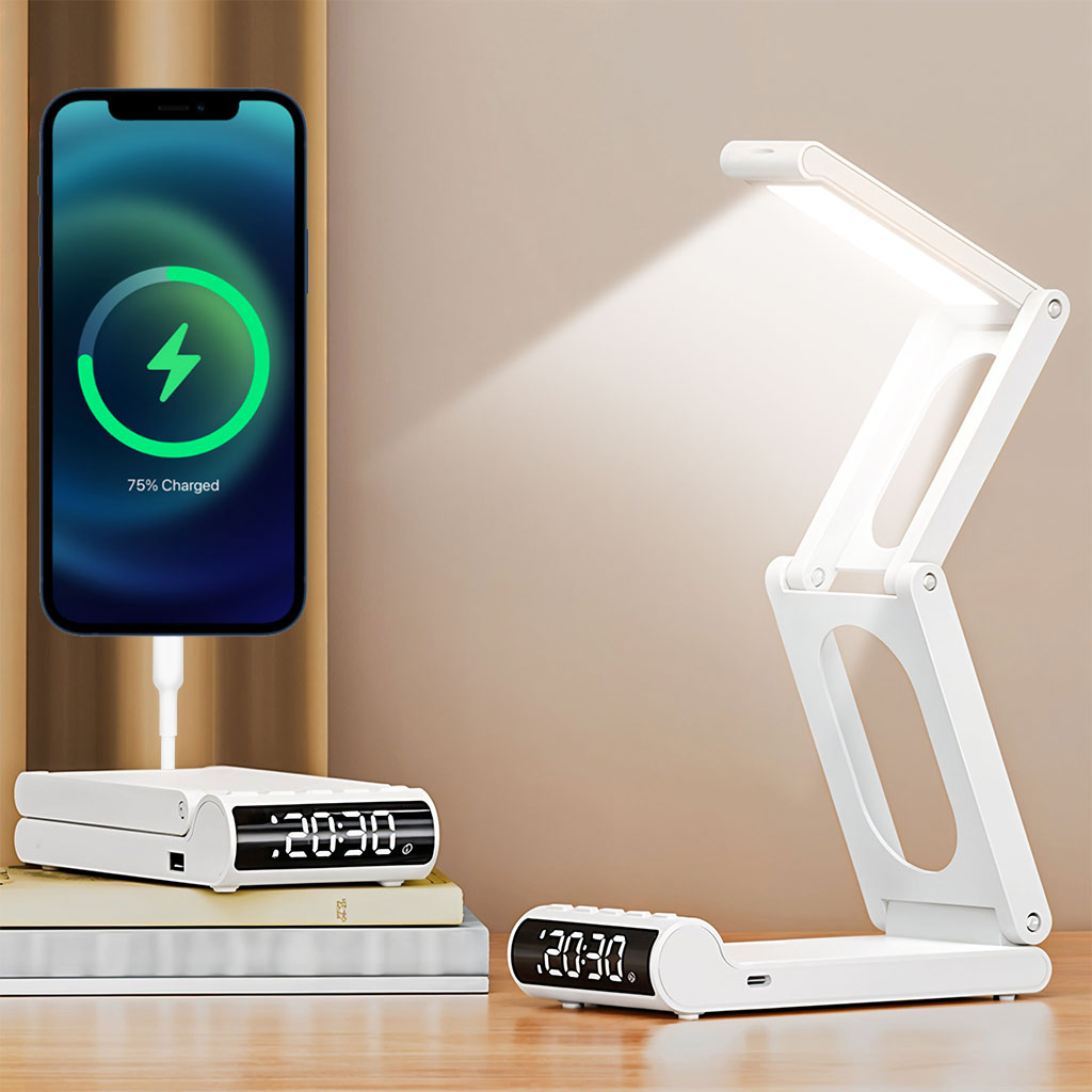Lampe de bureau rechargeable sans fil avec rĂ©veil LED et power bank 5000 mAh â Ù
Ű”ŰšŰ§Ű Ù
ÙŰȘŰš ÙÙ
Ű”ŰšŰ§Ű Ù
Űč ێۧŰÙ Ù
ŰȘÙÙÙ