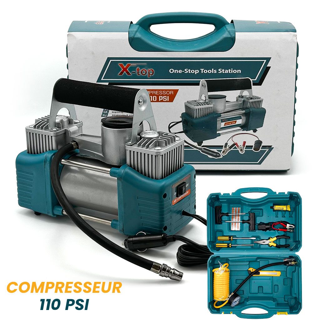 XTop Compresseur dâAir Double Cylindre avec Kit de rĂ©paration 12V -110PSI â ÙۧÙŰź ŰčŰŹÙۧŰȘ ۧÙŰłÙۧ۱۩ Ù
Űč ŰŁŰŻÙۧŰȘ ۧÙŰȘŰ”ÙÙŰ