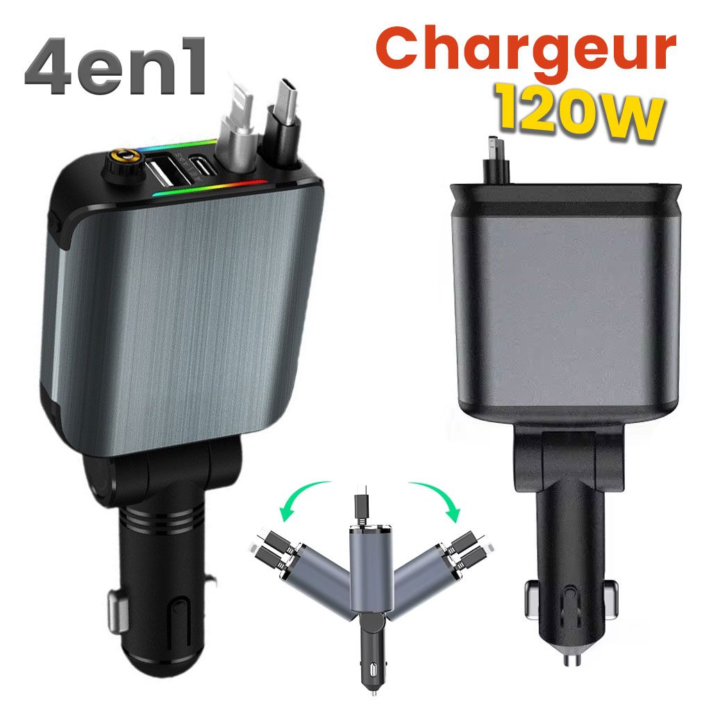 Chargeur Voiture 4en1 RĂ©tractable 120W avec toit Starlight pour tĂ©lĂ©phones iOS et Android- ێۧŰÙ ŰłÙۧ۱۩ Ù
ŰȘŰčŰŻŰŻ ۧÙÙ
ÙۧÙ۰