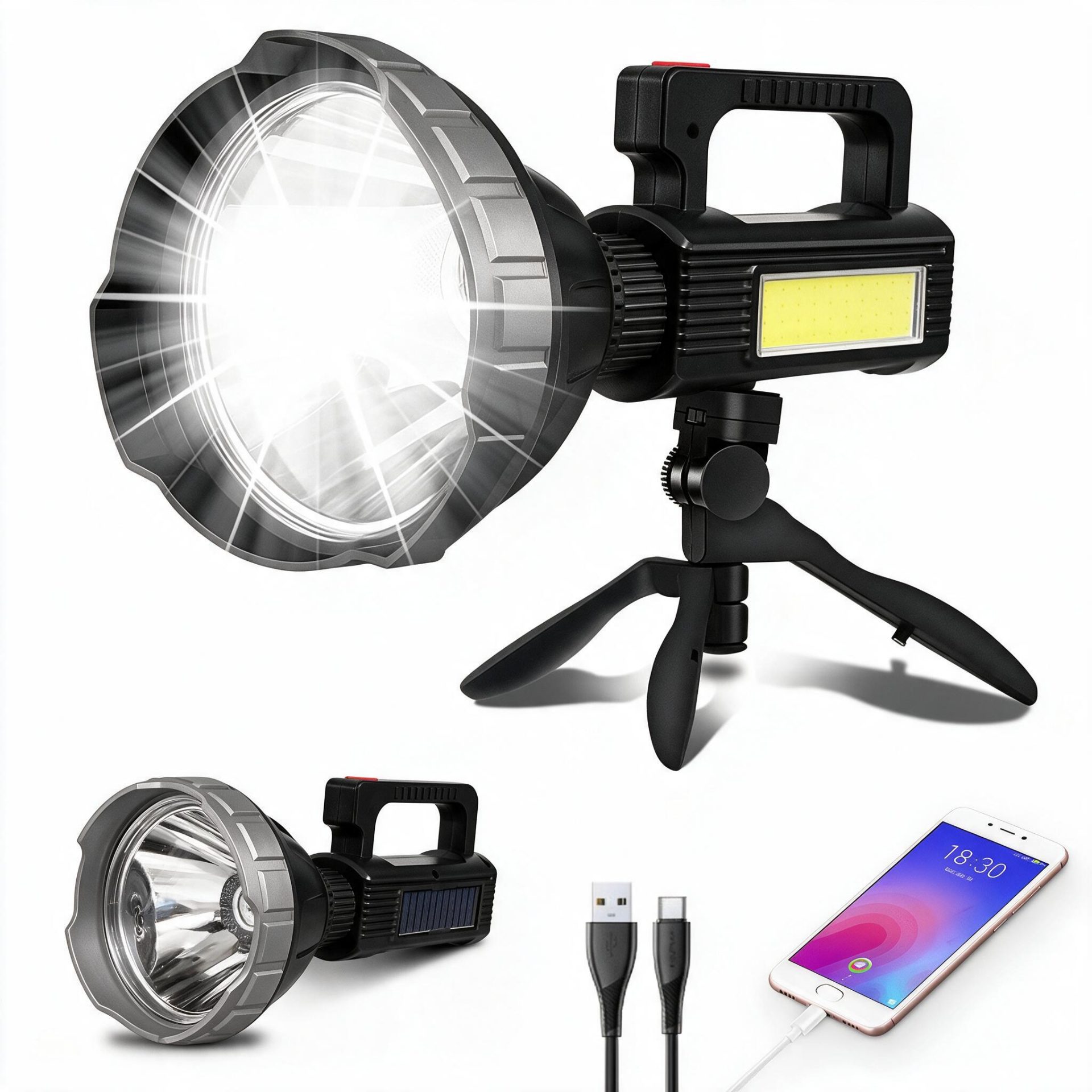 Projecteur LED Rechargeable Multifonction MM-7788 Panneau Solaire, Powerbank et TrĂ©pied - Ù
Ű”ŰšŰ§Ű ÙŰŽŰ§Ù ÙŰŻÙÙ Ù
ŰȘŰčŰŻŰŻ ۧÙÙŰžŰ§ŰŠÙ Ù
Űč ŰŽŰÙ ŰšŰ§Ù۷ۧÙŰ© ۧÙŰŽÙ
ŰłÙŰ© ÙŰšÙÙ Ű·Ű§ÙŰ©