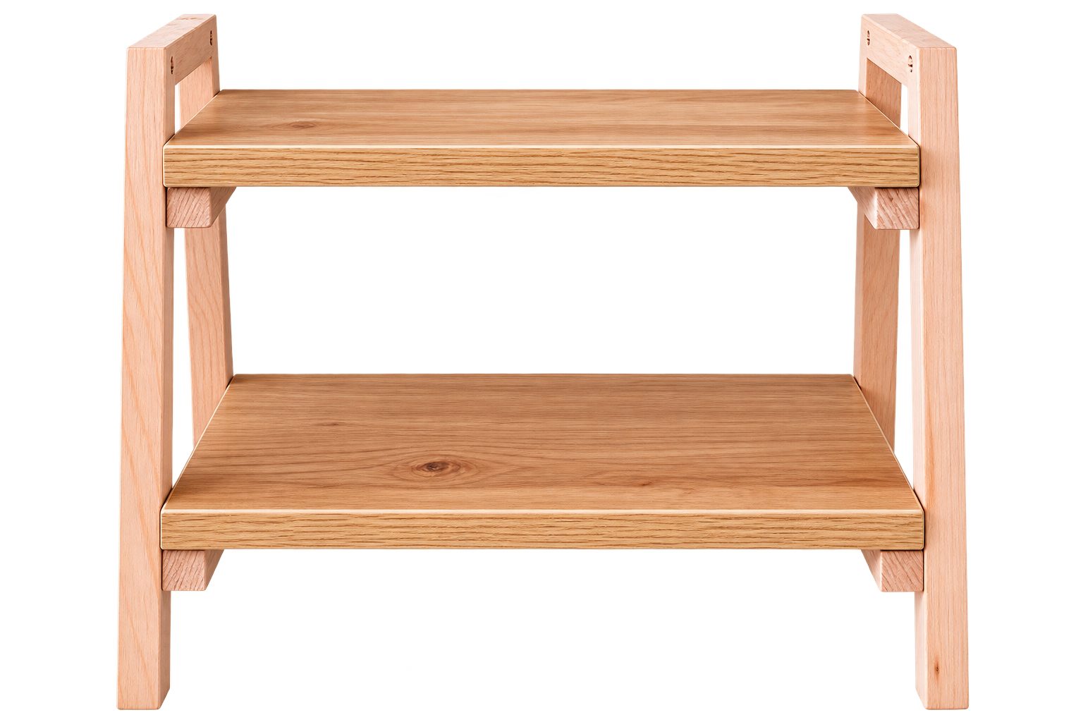 Rangement Ă©tagĂšre 2 niveau en bois hĂȘtre