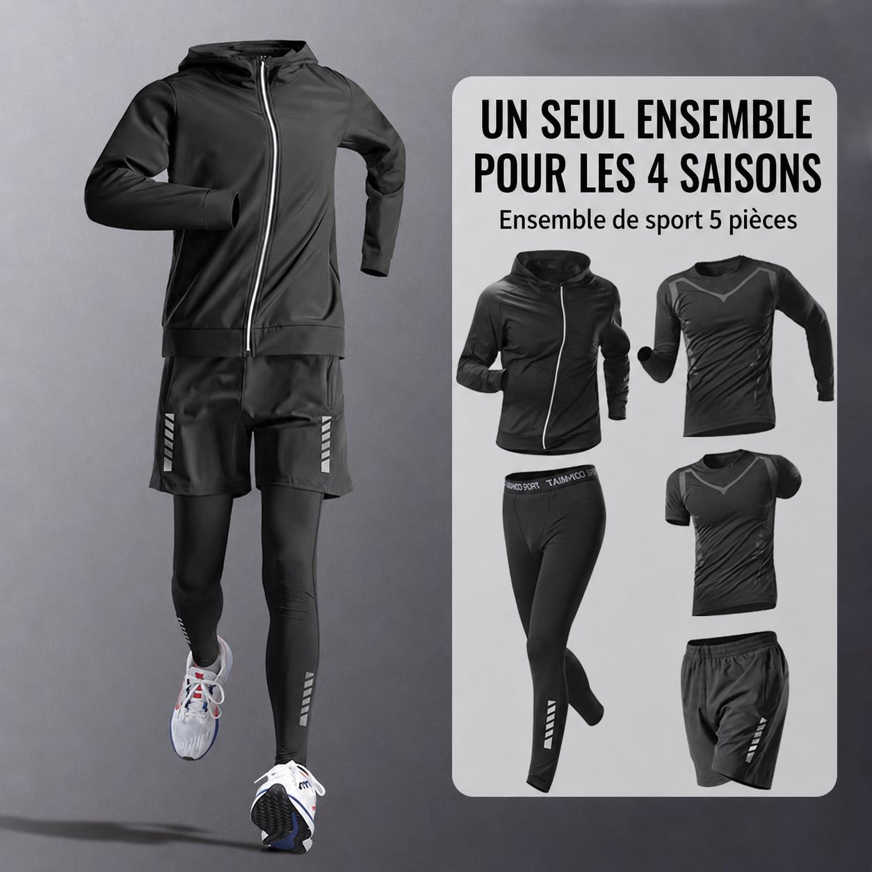Ensemble de Sport Homme 5 PiĂšces Un Seul Ensemble Pour Les 4 Saison -ۚۯÙŰ© ۱Ùۧ۶ÙŰ© ۱ۏۧÙÙŰ© Ù
ŰȘÙۧÙ
ÙŰ© 5 ÙŰ·Űč