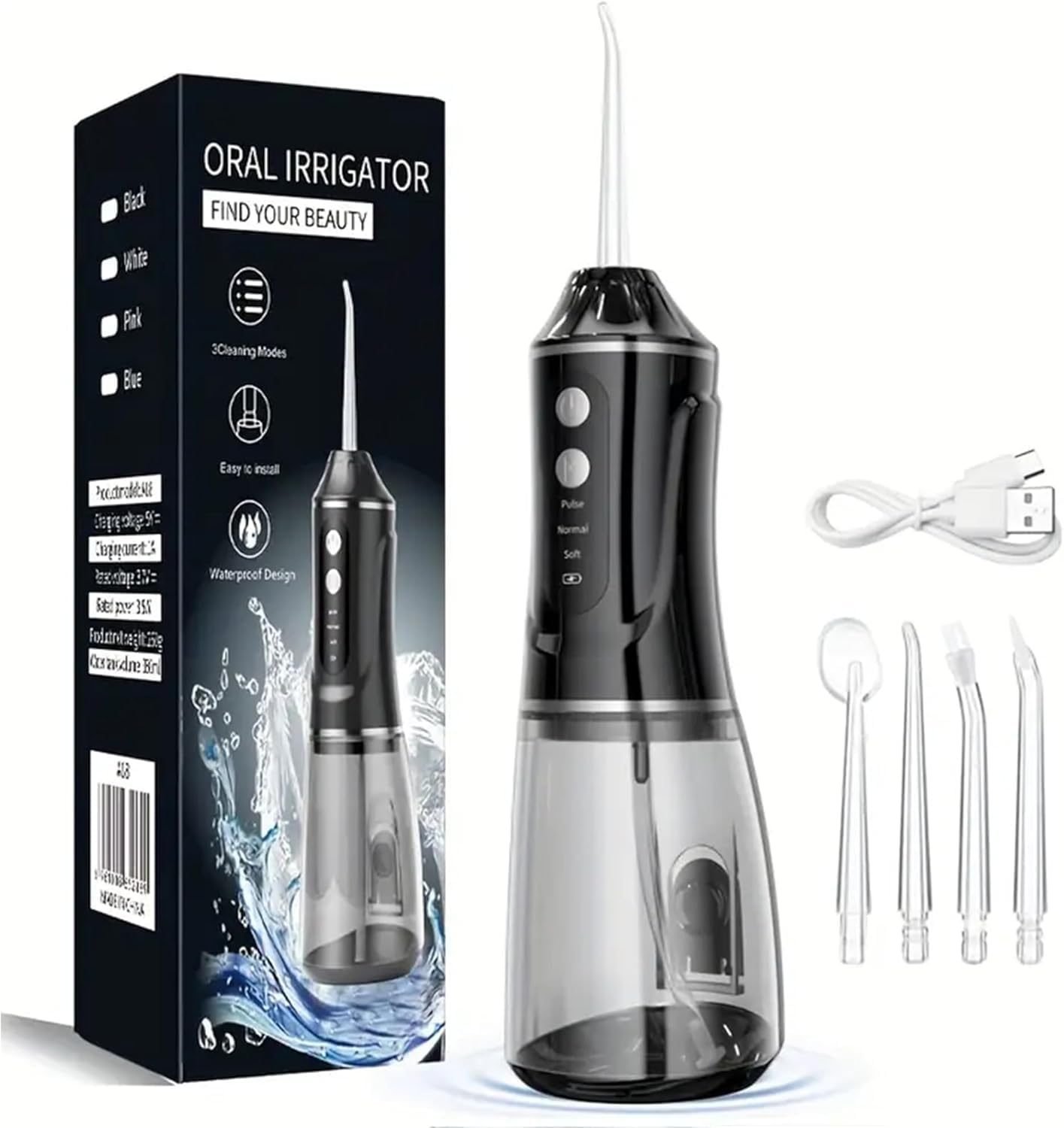 Hydropulseur Dentaire Sans Fil 380ml Pression 50-150 PSI 3 Modes - ŰŹÙۧŰČ ŰȘÙŰžÙÙ Ű§ÙŰŁŰłÙŰ§Ù ŰšŰ§ÙÙ
ۧۥ ۧÙÙۧ۳ÙÙÙ
