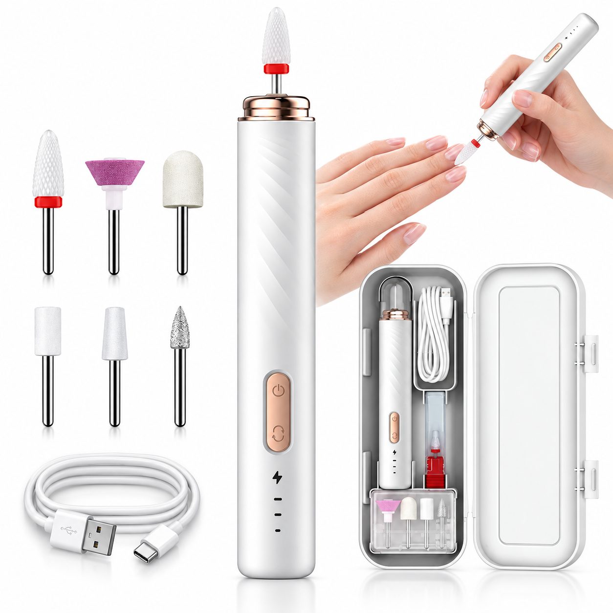 Ponceuse Ă Ongles Ălectrique Sans Fil 3 Vitesses Double Sens de Rotation USB Rechargeable - Ù
ۚ۱ۯ ÙÙ
ÙÙÙ
ۧÙۣ۞ۧÙ۱ ۧÙÙÙŰ±ŰšŰ§ŰŠÙ Ű§ÙÙۧ۳ÙÙÙ 3 ۳۱ŰčۧŰȘ