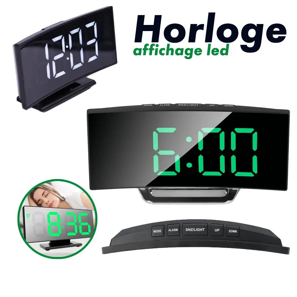 Horloge et réveil thermomÚtre de table électronique lumineux DS-3621L-2