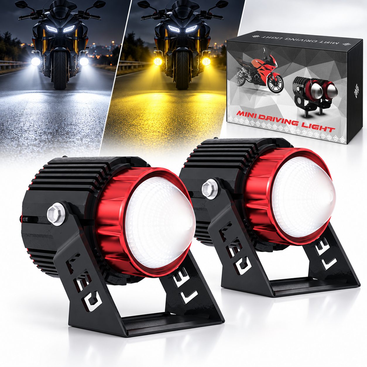 Lot de 2 Projecteurs LED de Moto 36W Double Couleur TD35 - Ű·ÙÙ
ÙێۧÙۧŰȘ ۶ۚۧۚ ÙÙŰŻ Ù
ŰČŰŻÙŰŹŰ© ۧÙÙÙÙ ÙÙۯ۱ۧۏۧŰȘ ۧÙÙۧ۱ÙŰ©