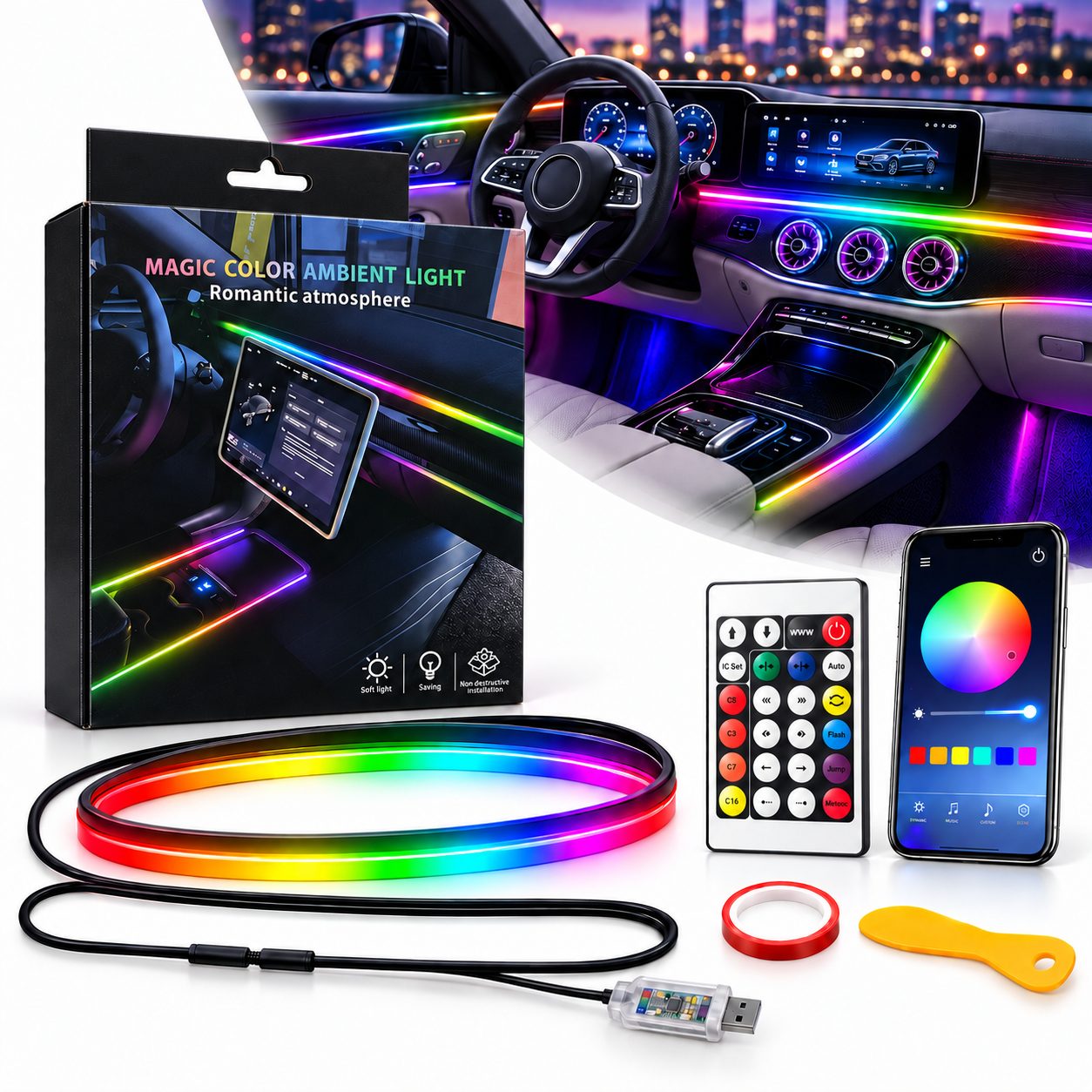 Magic Color Ăclairage d'Ambiance LED IntĂ©rieur Voiture RGB et Fibre Optique - ۄ۶ۧۥ۩ ۯۧ۟ÙÙŰ© ÙÙŰłÙۧ۱۩ Ù
Űč ŰŁÙÙŰ§Ù Ű¶ÙŰŠÙŰ©