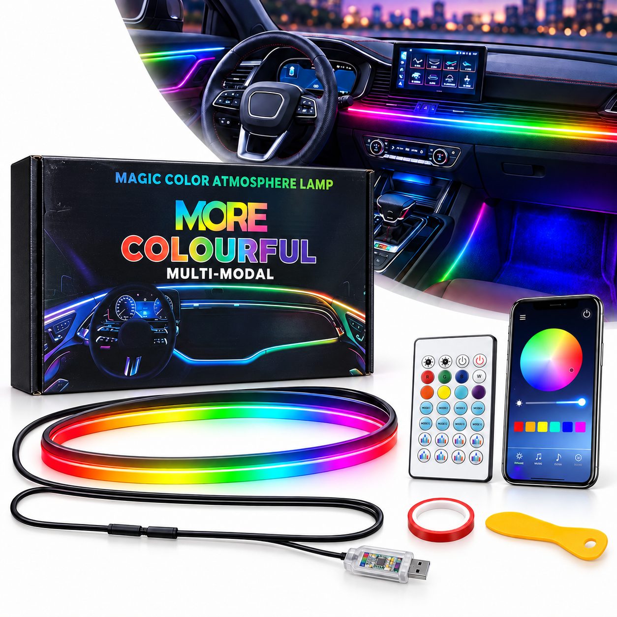 More Colorfull Ăclairage d'Ambiance LED IntĂ©rieur Voiture RGB et Fibre Optique - ۄ۶ۧۥ۩ ۯۧ۟ÙÙŰ© ÙÙŰłÙۧ۱۩ Ù
Űč ŰŁÙÙŰ§Ù Ű¶ÙŰŠÙŰ©