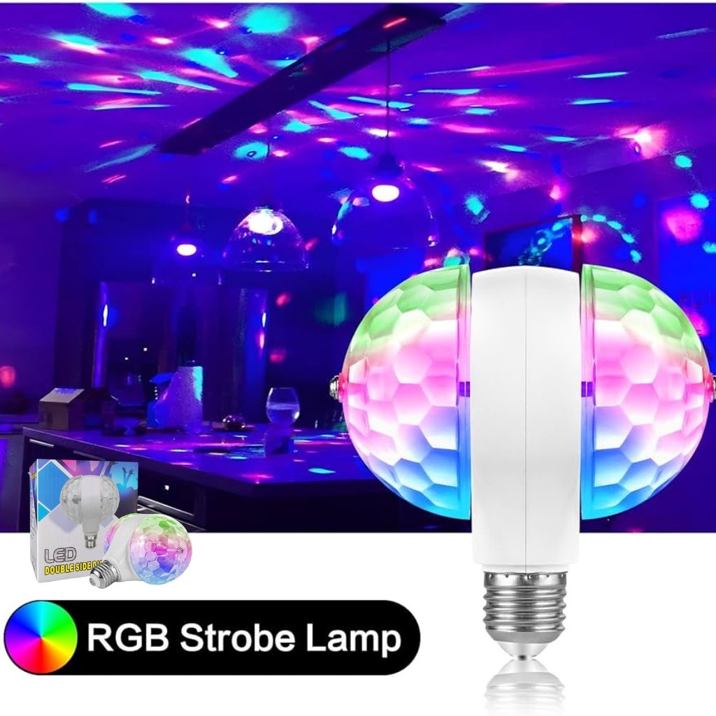 Ampoule LED RGB intelligente colorée, Double Rotation Multi couleurs