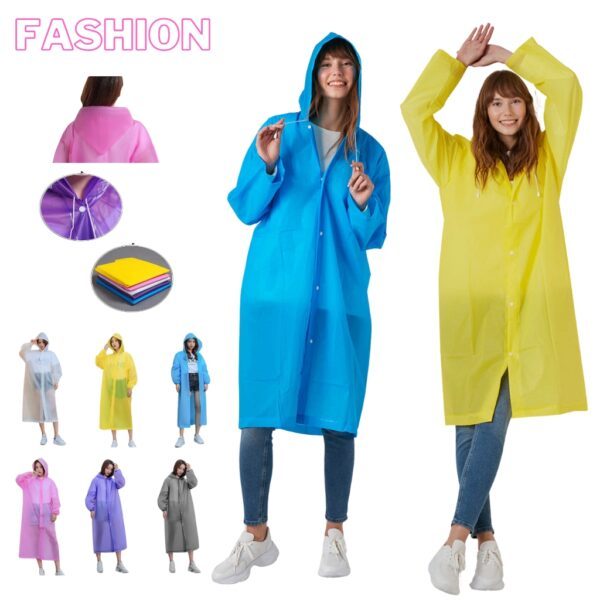 Manteau imperméable à capuche transparent, léger et réfléchissant,