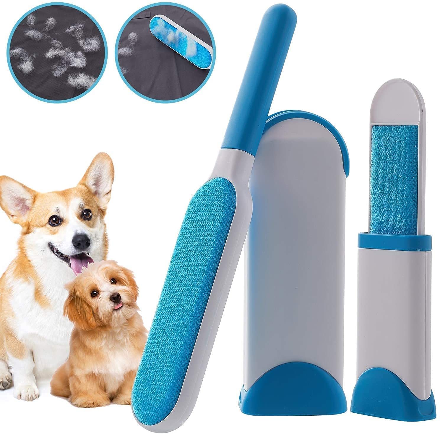 Brosse double face pour enlever les poils d’animaux, la poussière et les peluches, vêtements, meubles, canapé, tapis