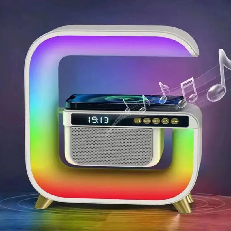 Réveil intelligente RGB type Big G Wireless Charger / Speaker Bluetooth 5.0