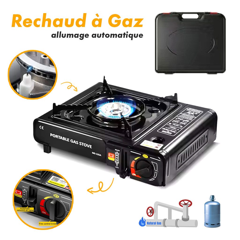Réchaud à gaz de camping allumage automatique
