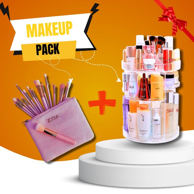Pack Spécial Organisateur de maquillage + Trousse de 15 Pinceaux zoeva professionnels