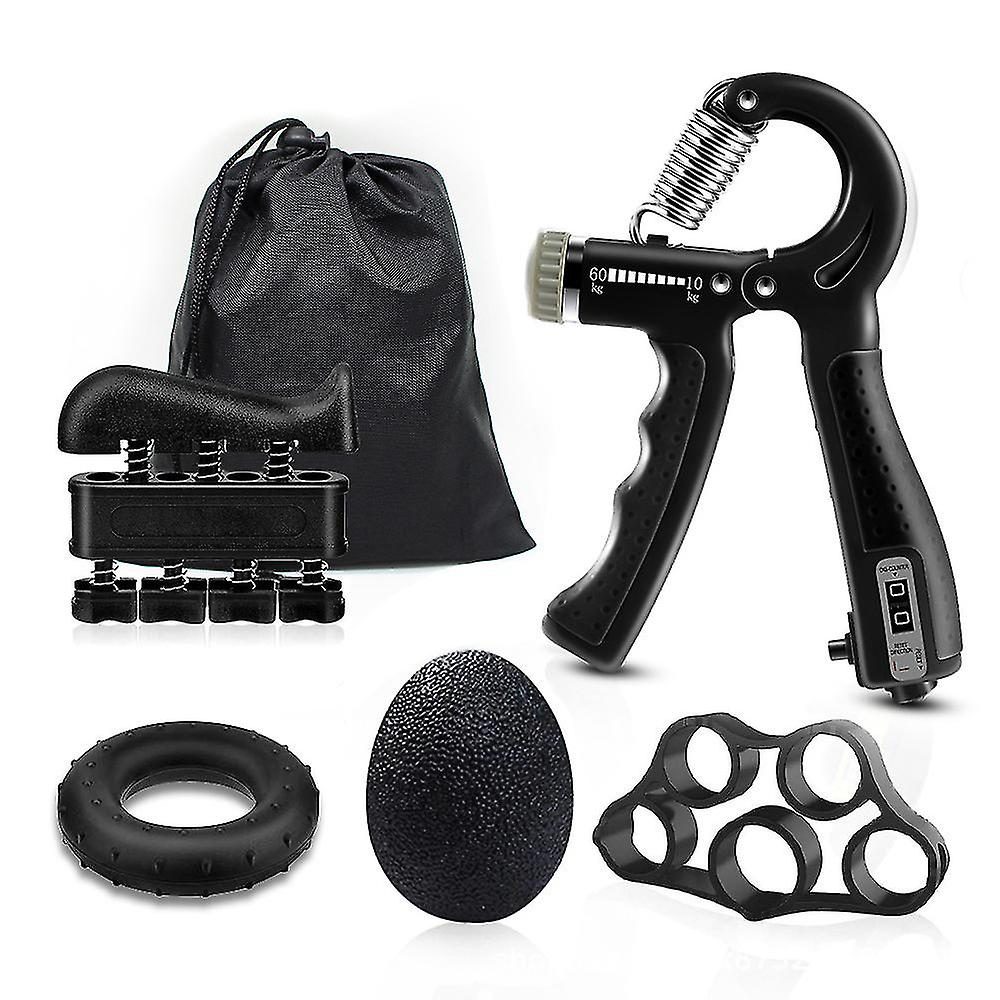 Kit de renforcement de la poignée (5 Pieces) entraîneur de force de préhension, entraînement de l'avant-bras, réglables, renforcement des do