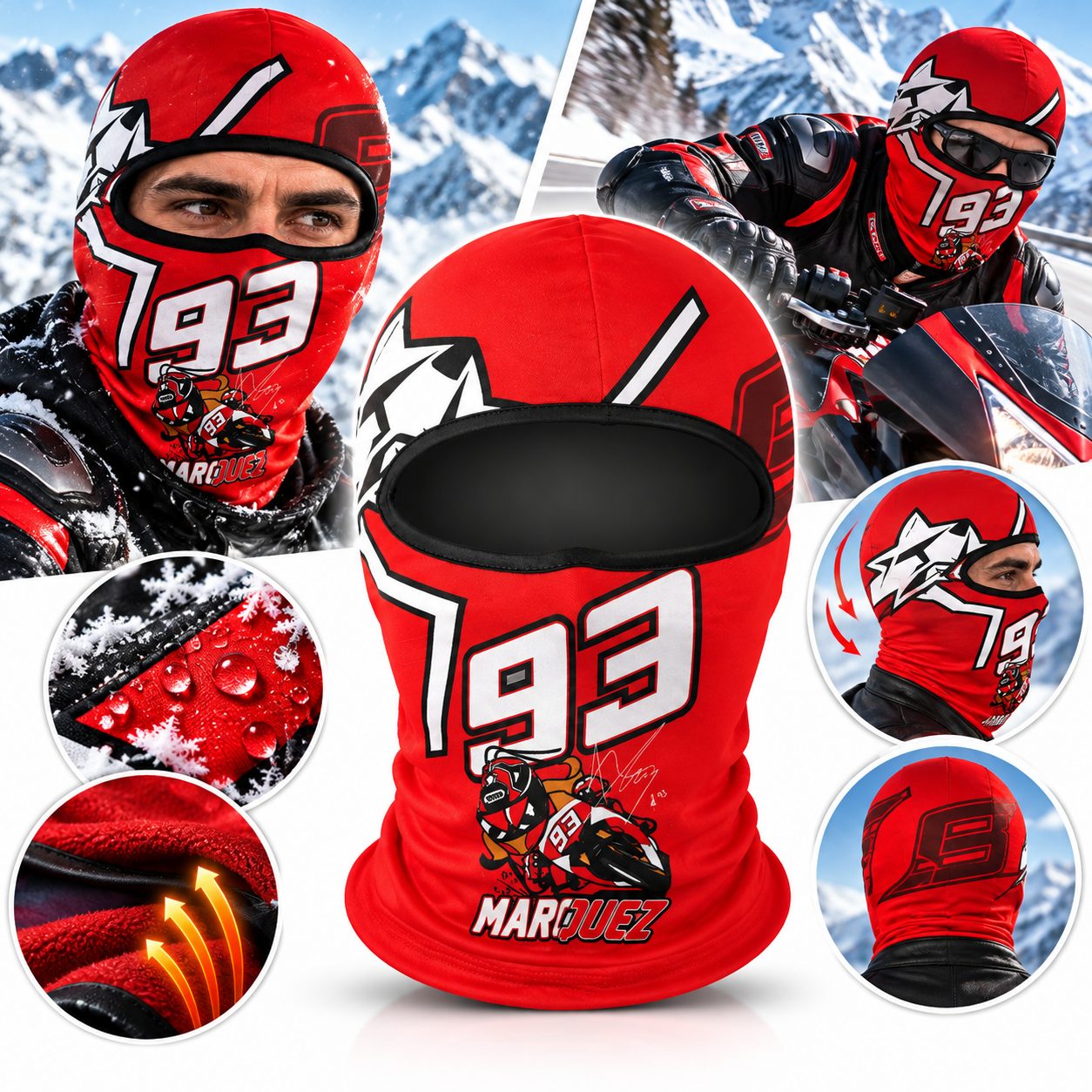 Cagoule Moto Thermique Balaclava Marquez 93