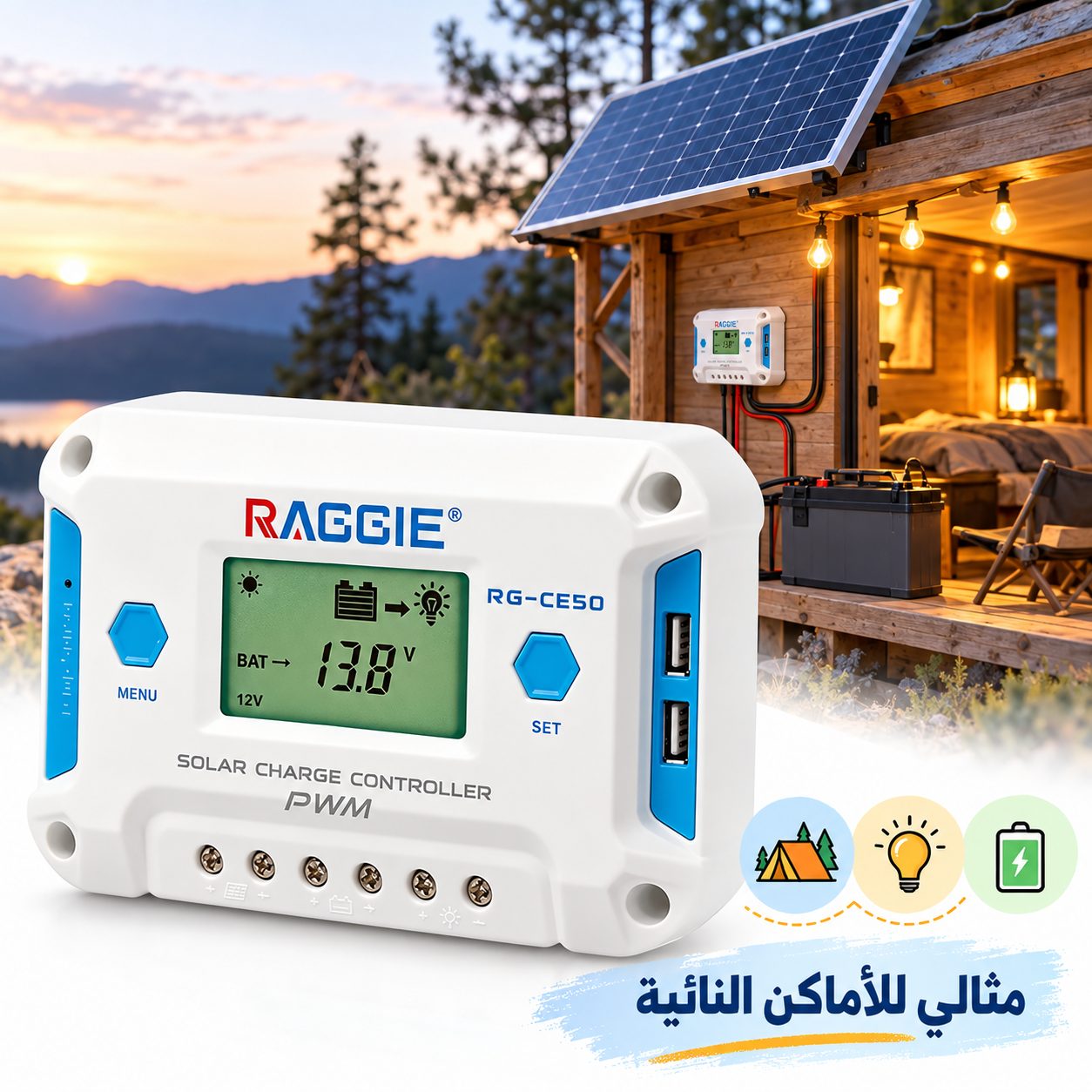 Régulateur de Charge Solaire PWM RAGGIE RG-CE10