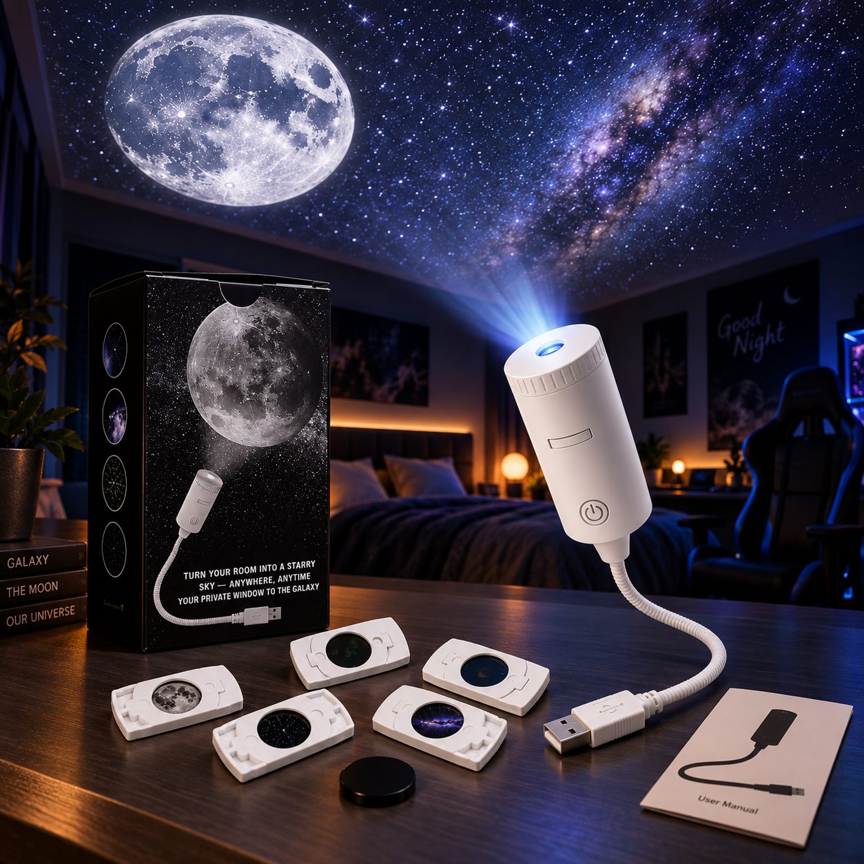 Projecteur de Ciel Étoilé et Galaxy USB