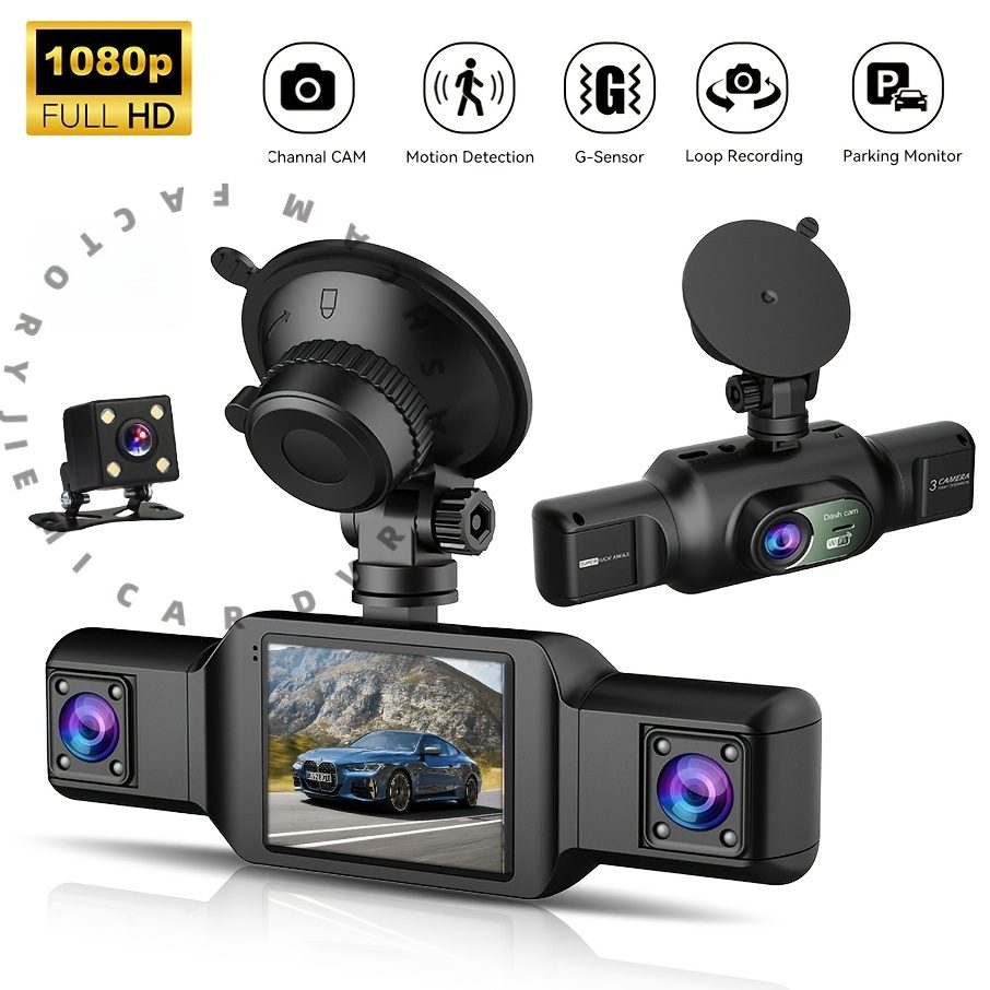 Caméra Dashcam 4 Canaux Enregistreur de Conduite Multi-Angles WiFi