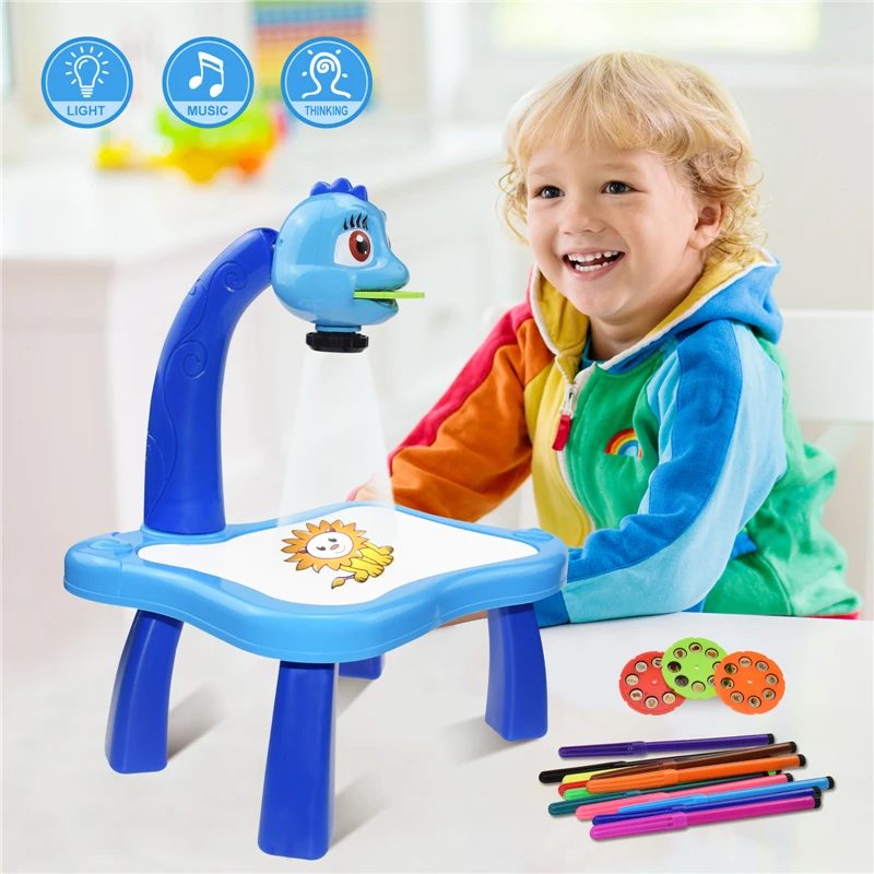 Projecteur à LED pour Enfant avec Table de Dessin Artistique