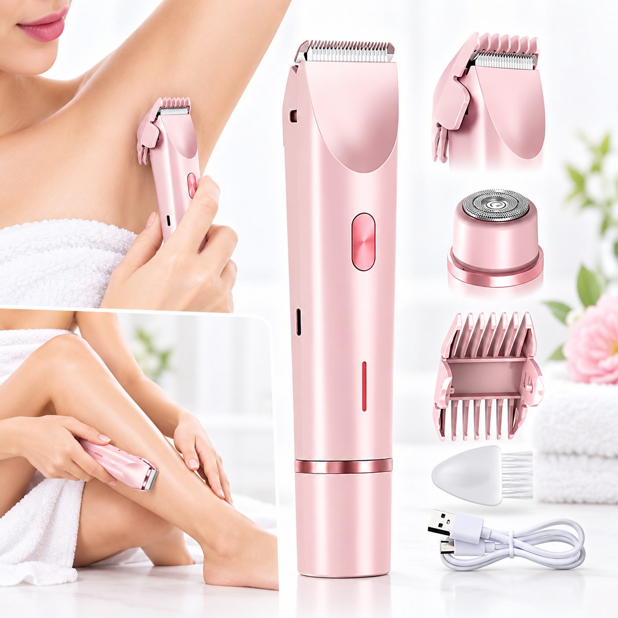 Rasoir Électrique 2-en-1 pour Femme