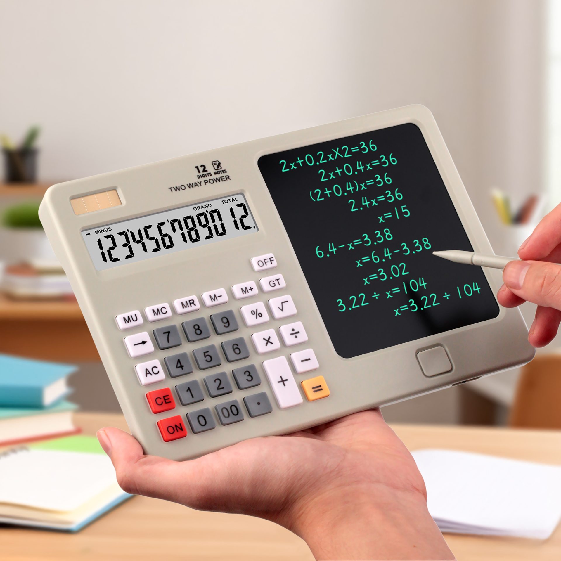 Calculatrice avec Tablette d'Écriture LCD 12 Chiffres