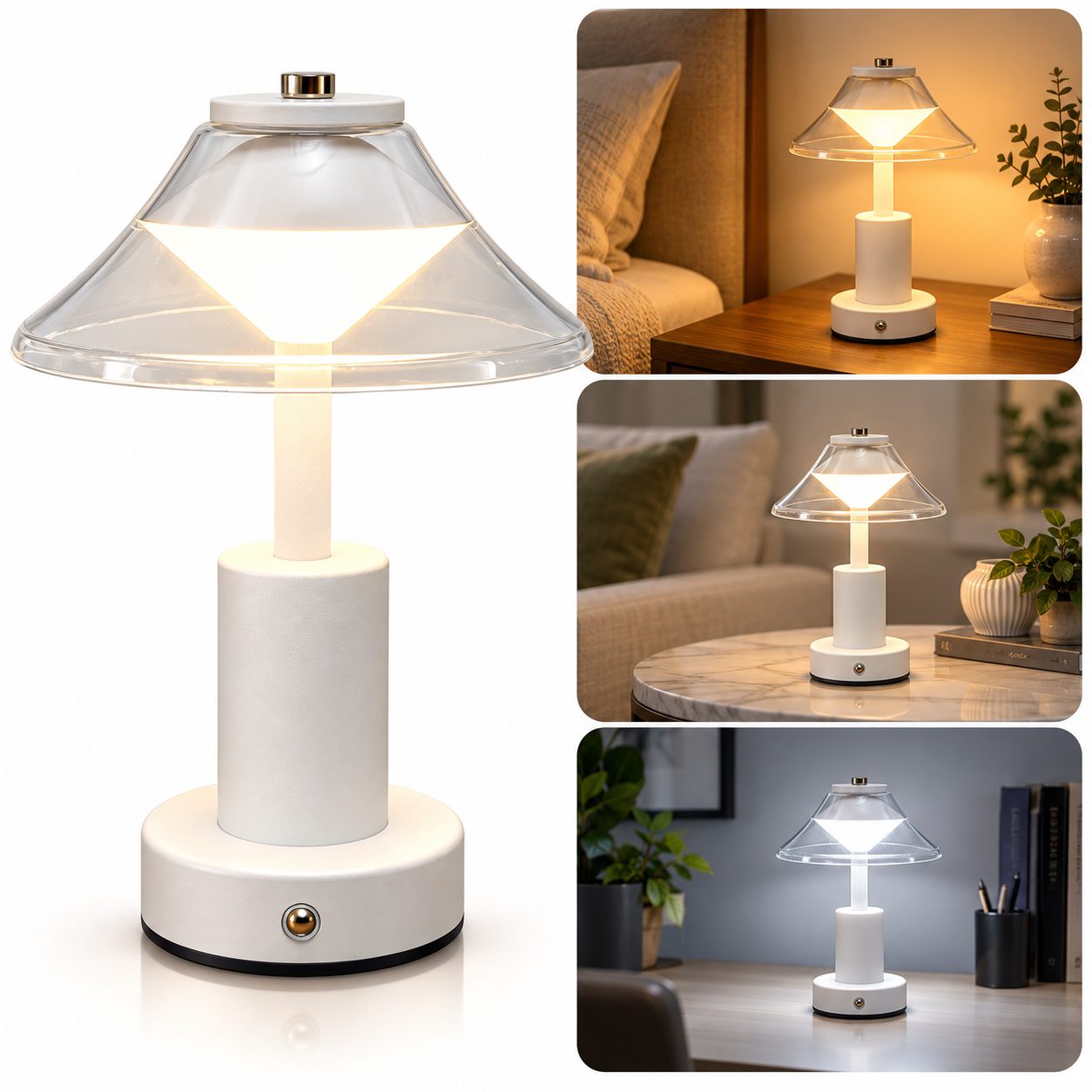 Lampe de Table Sans Fil Rechargeable à LED YLT-5157