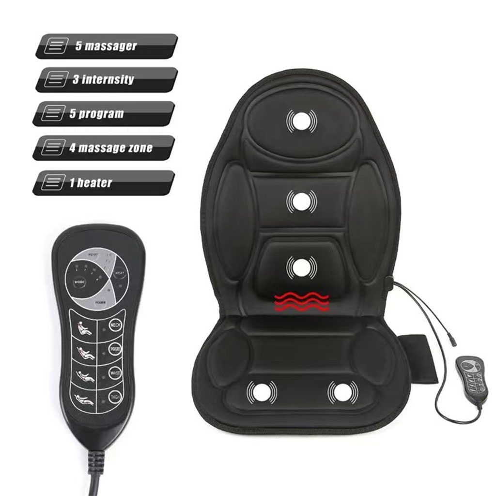 Siège De Massage Auto et Maison avec 5 Modes Vibrations et Coussin Memory Foam