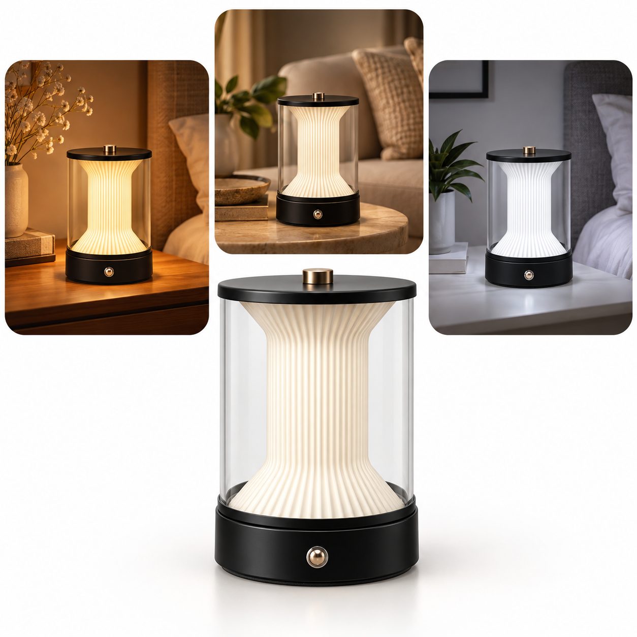 Lampe de Table Cylindrique LED Sans Fil 1101-3