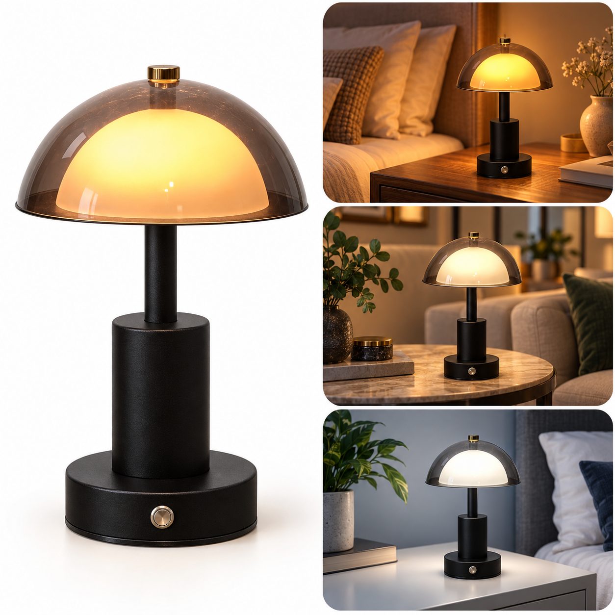 Lanterne LED Portable Sans Fil Style Motif Champignon 1101-2